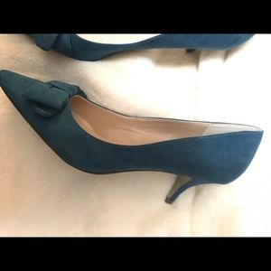 Unisa Blue Suede kitten heels